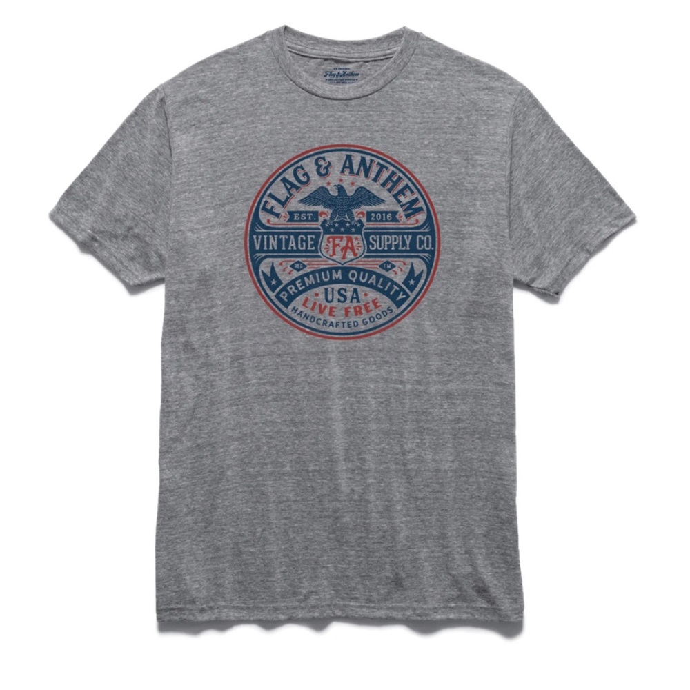 Flag & Anthem Vintage Supply Tee Shirt – Grey Heather